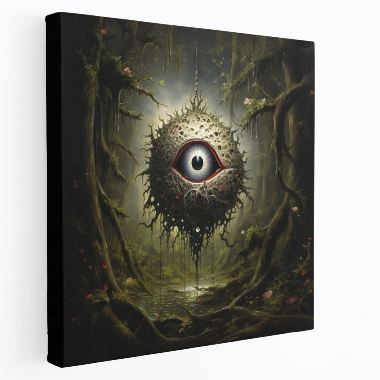 Nazardan Koruyucu Boncuk Kanvas Tablo - Evil Eye Bead Ev Dekorasyonu Duvar Sanatı