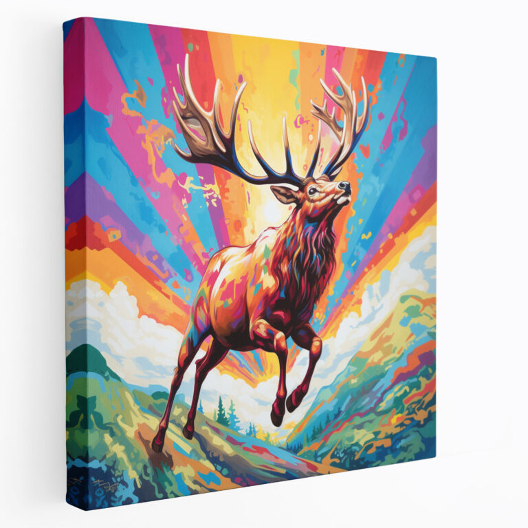 Elk Kanvas Tablo - Renk Patlaması - Duvar Sanatı Pop Sanat Tablosu