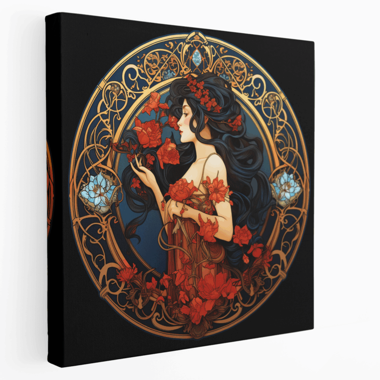 Tutku Bahçesi Art Nouveau Kanvas Tablo