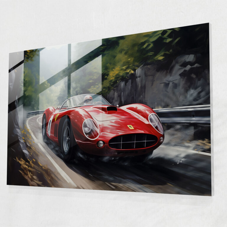 Ferrari Cam Tablo - Modern Sanat Hız ve Ferrari
