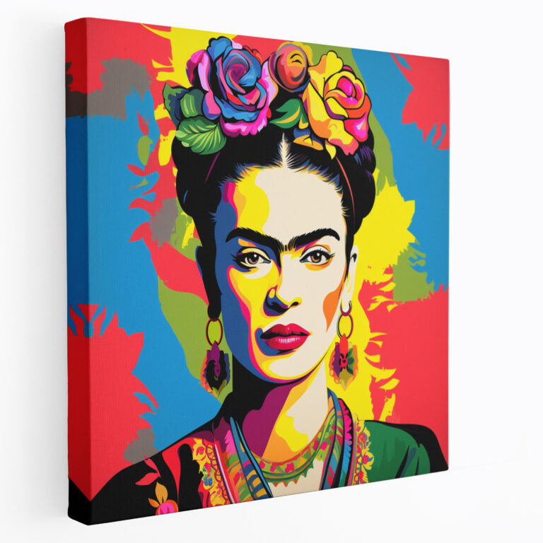 Pop Art Frida Kahlo Kanvas Tablo - Frida Kahlo Duvar Dekorasyonu Kişilik