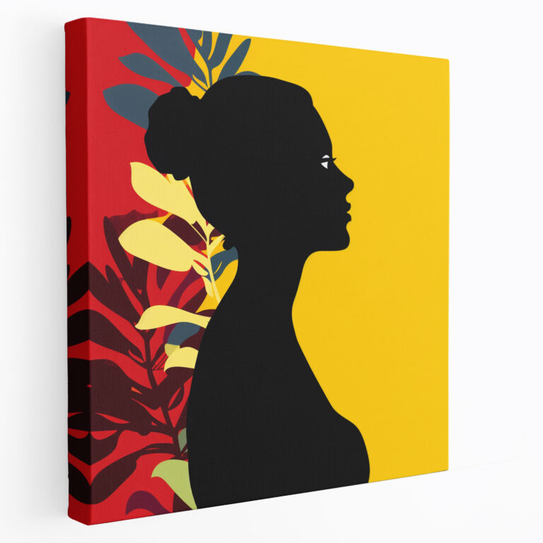 Frida Kahlo Kanvas Tablo - Cesur ve Renkli Arka Plan Duvar Sanatı Ev Dekorasyonu