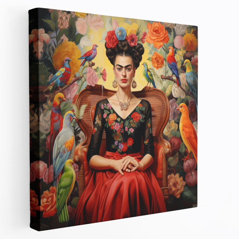 Frida Kahlo'nun Kanvas Tablosu - Surealist Resim - Duvara Asılabilir Kanvas Sanat
