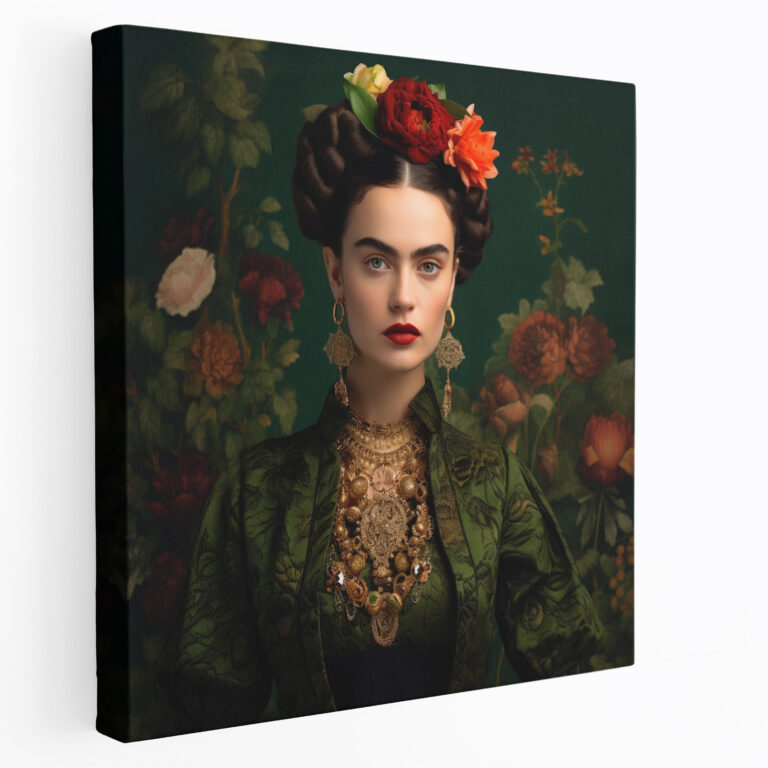 Frida Kahlo Kanvas Tablo - Gerçekçi Portre - Ev Dekorasyonu Frida Kahlo Gerçekçi Portre Canlı Benzerlik