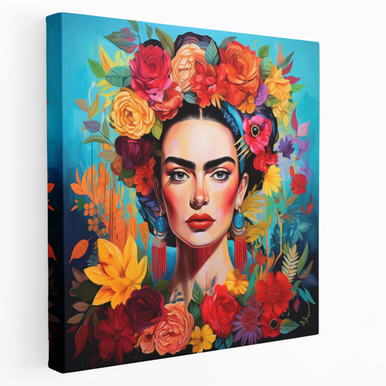 Frida Kahlo Kanvas Tablo - Frida Kahlo Akrilik Boyama Ev Dekorasyonu