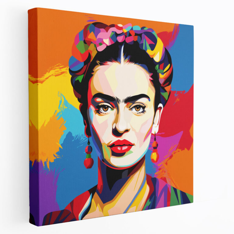 Frida Kahlo Kanvas Tablo - Retro Esintilerle Duvar Dekorasyonu