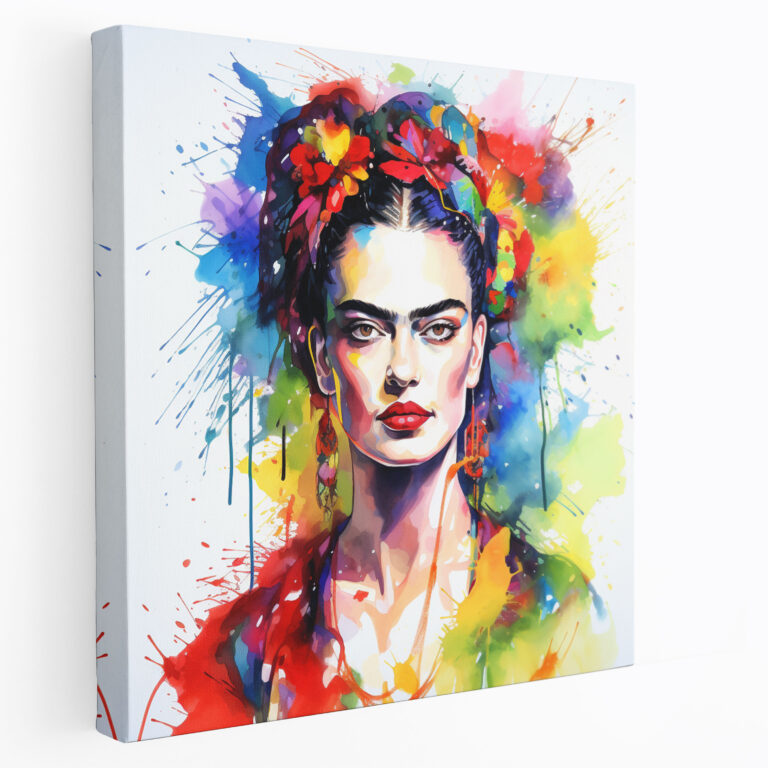 Frida Kahlo Kanvas Tablo - Canlı Renkleriyle Frida Kahlo Hayata Tutkusuyla