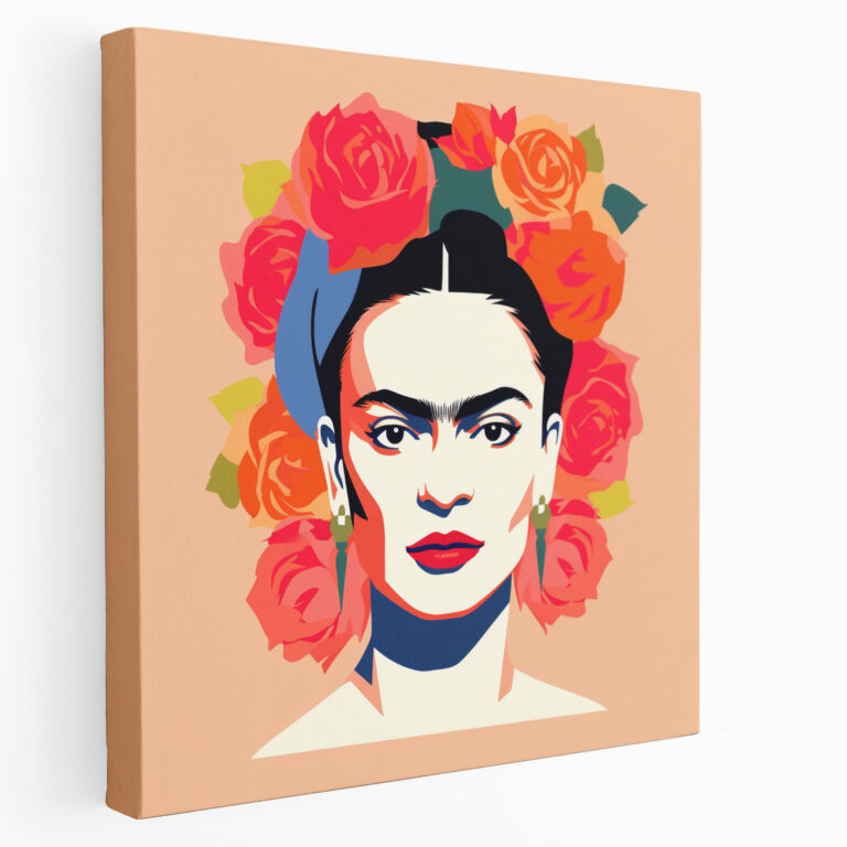 Frida Kahlo Kanvas Tablo - Duvar Sanatı Tek Kaş Duvar Dekorasyonu