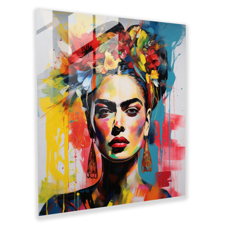 Frida Kahlo Cam Tablo - Frida Kahlo Cam Duvar Sanatı Cam Tablo
