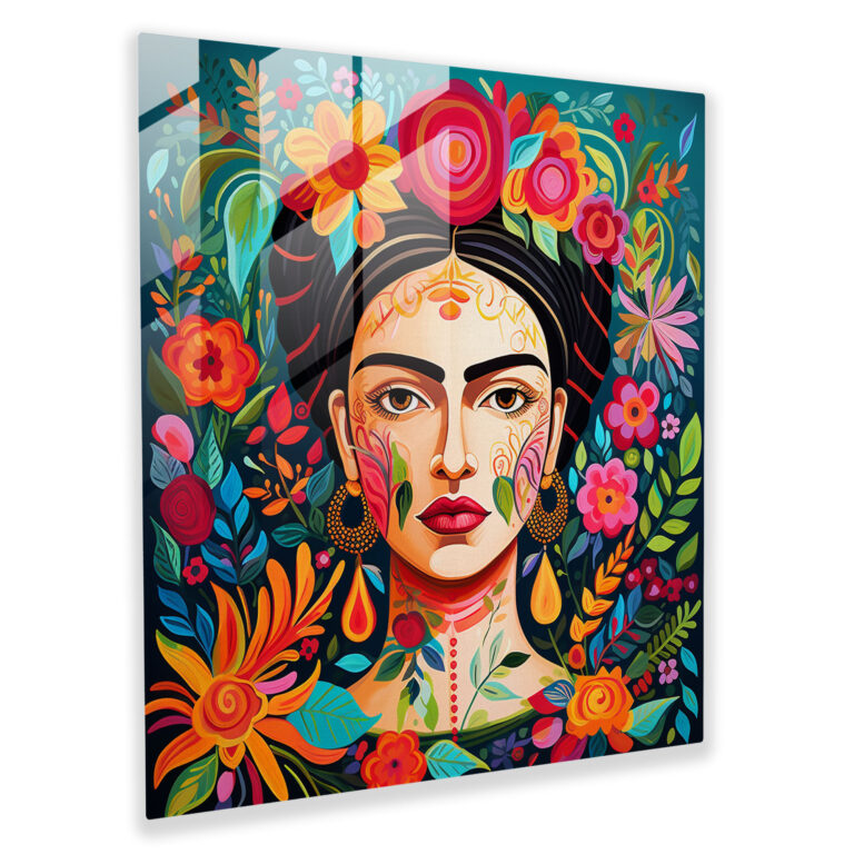 Frida'nın Miras Cam Tablosu - Frida Kahlo Kültürel Miras Duvar Dekorasyonu