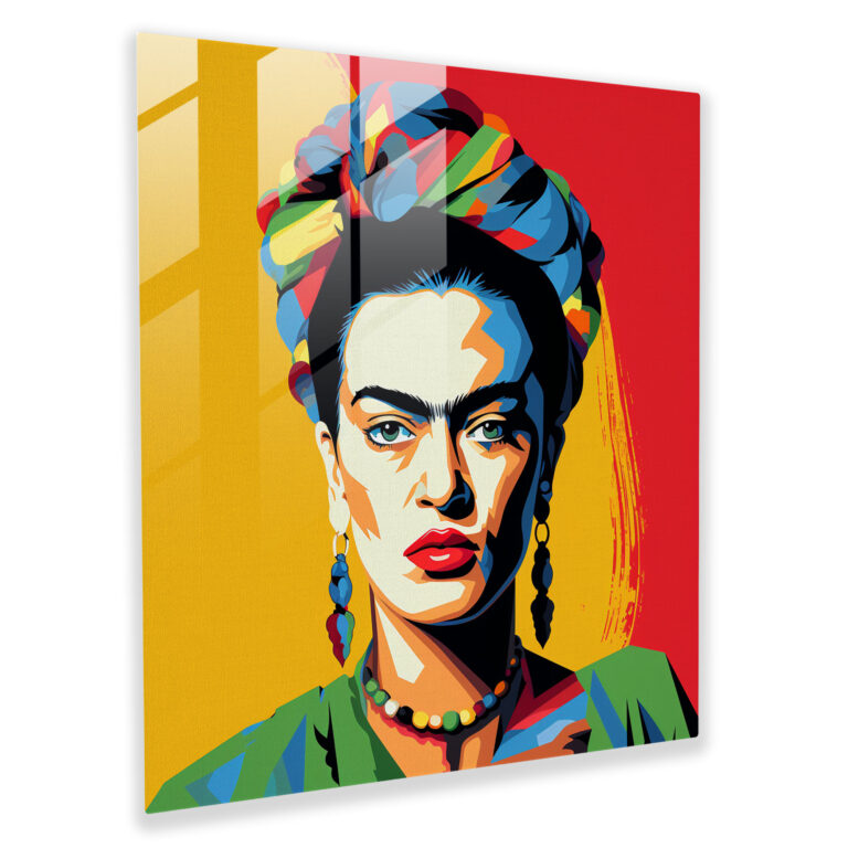 Güç ve Dayanıklılık Cam Tablo - Frida Kahlo Anması - Frida Kahlo Duvar Dekorasyonu Güç Frida Kahlo