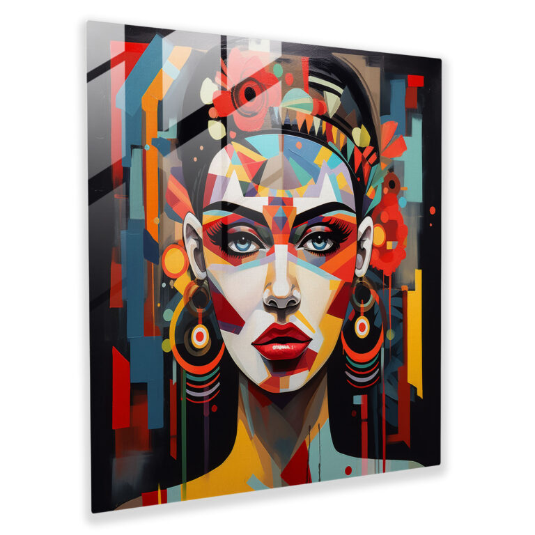 Modern Sanat Temalı Frida Kahlo Cam Tablo
