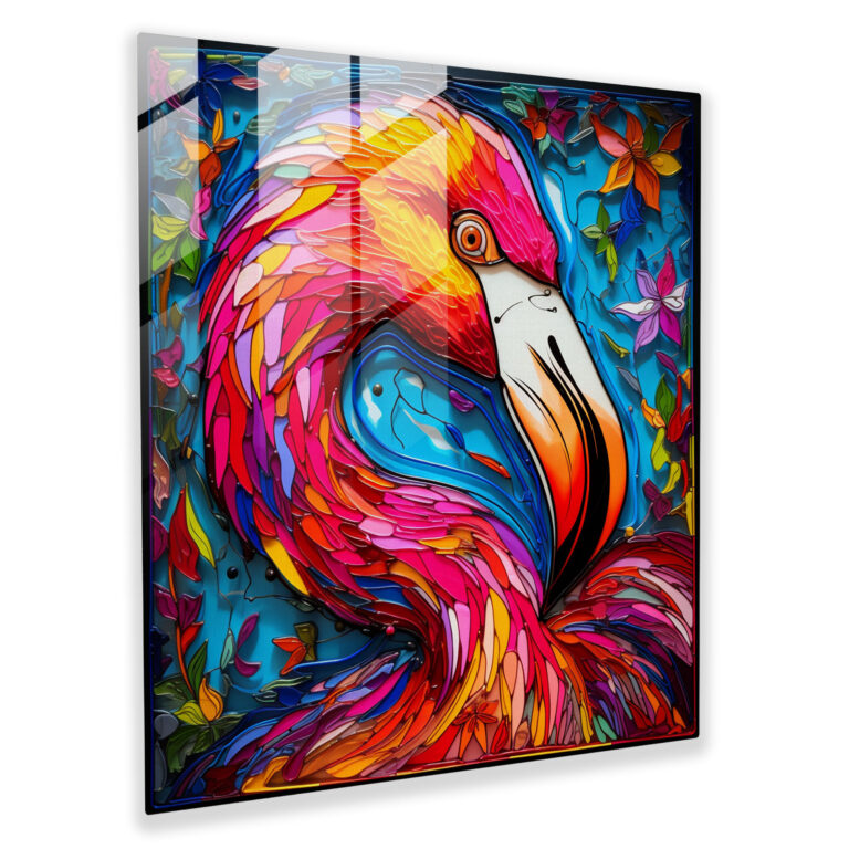 Flamingo Cam Tablo - Flamingo Cam Sanat Dekoratif Tablo