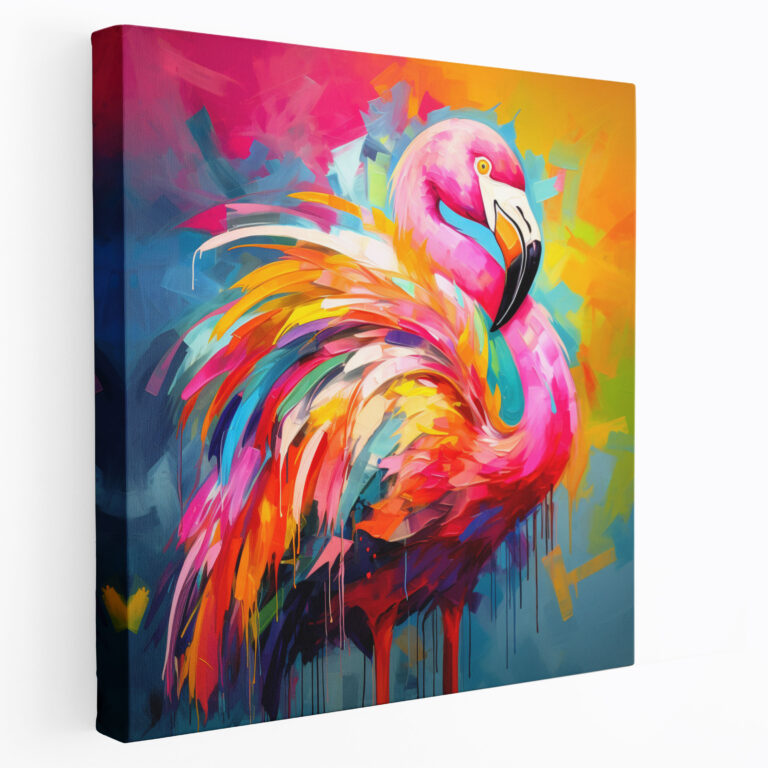 Flamingo Kanvas Tablo - Soyut - Flamingo Kanvas Duvar Sanatı Ev Dekorasyonu