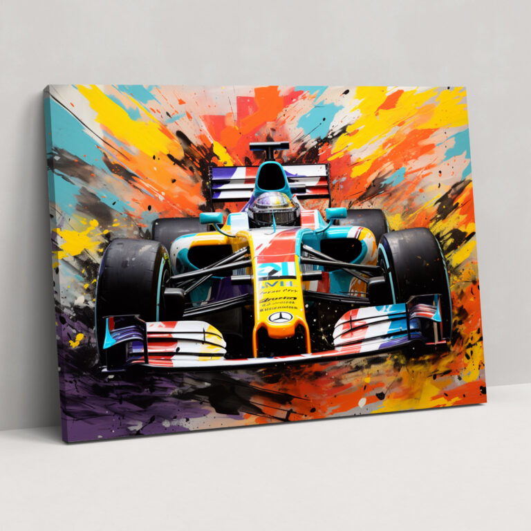 Formula 1 Kanvas Tablo Duvar Sanatı - Canlı ve Şık Ev Dekorasyonu