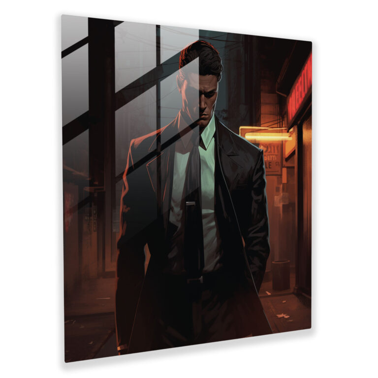 Goodfellas Cam Tablo - Gerçekçi Grafik Roman İllüstrasyon - Goodfellas Mafya Ev Dekorasyonu
