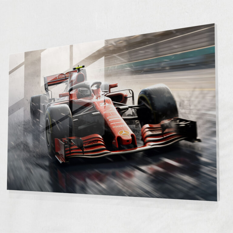 Formula 1 Cam Tablo - Ev Dekorasyonu ve Cam Sanatı için Formula 1 Tasarımı
