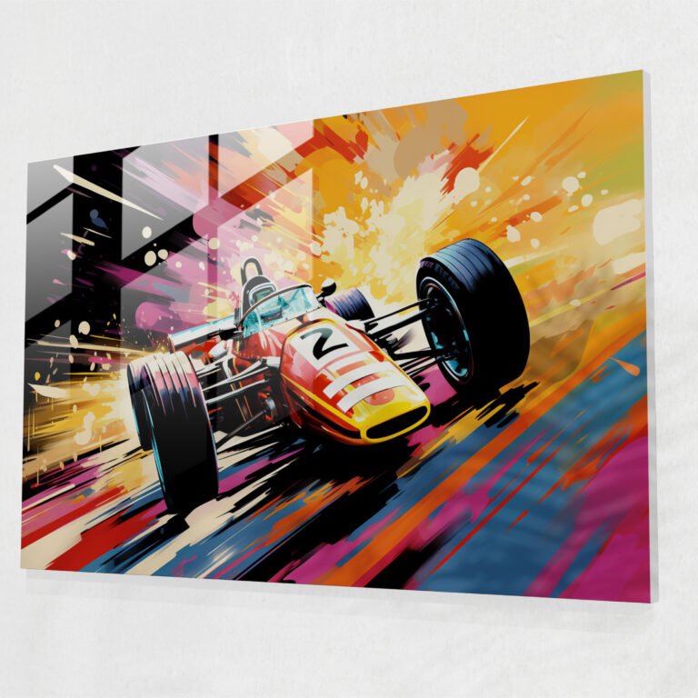 Formula 1 Duvar Dekorasyonu - Cam Tablo Sanatı