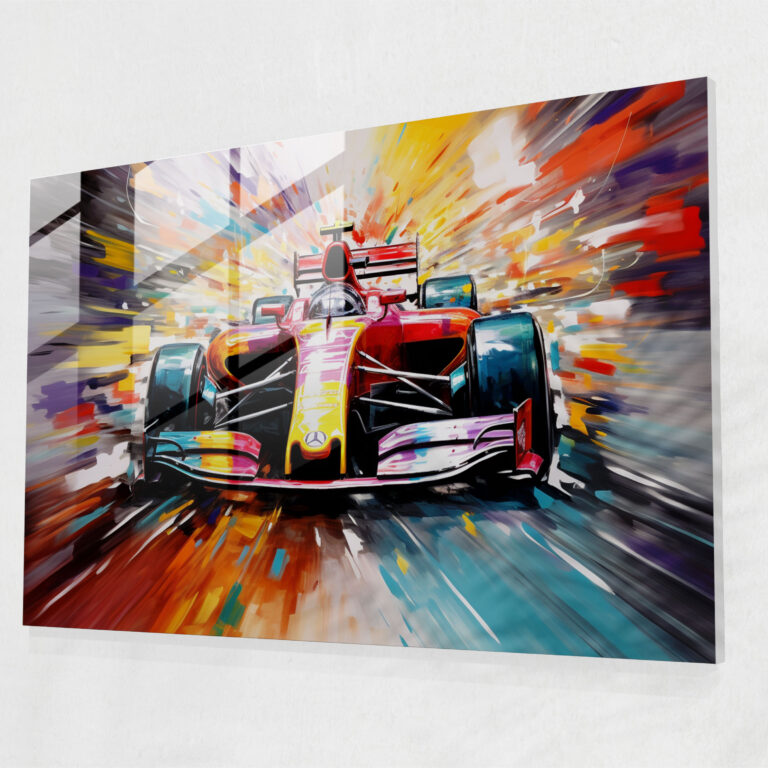 Formula 1 Cam Tablo - Hız Soyut Sanat ve Formula 1