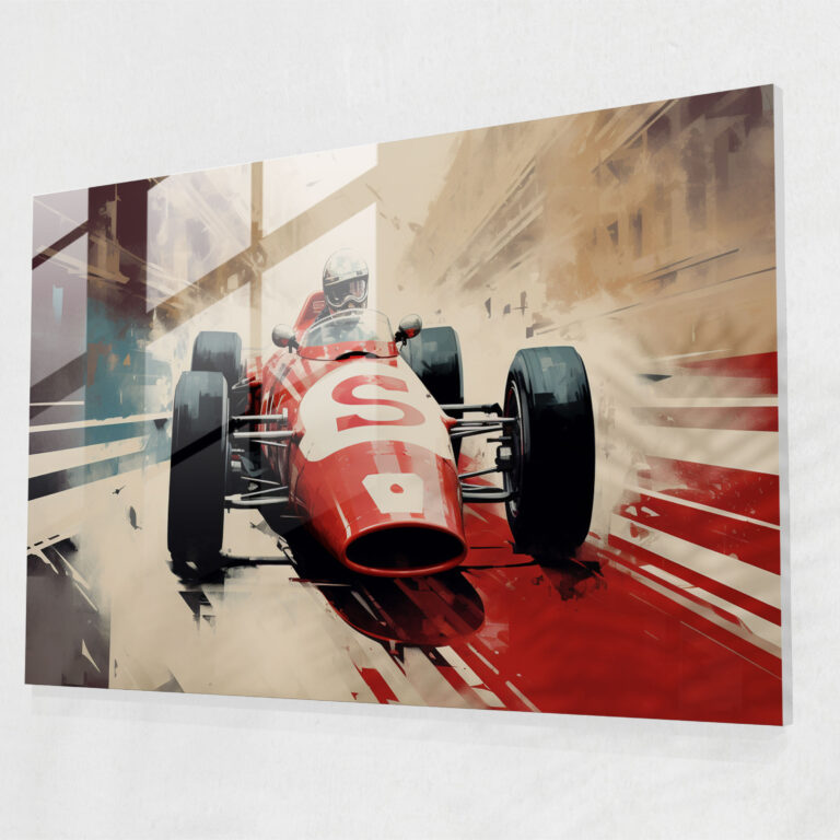 Formula 1 Cam Tablo - Nostaljik Formula 1 Tasarımı