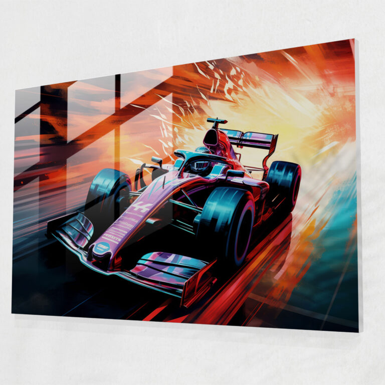 Formula 1 Cam Tablo - Hız Formula 1 Duvar Dekorasyonu