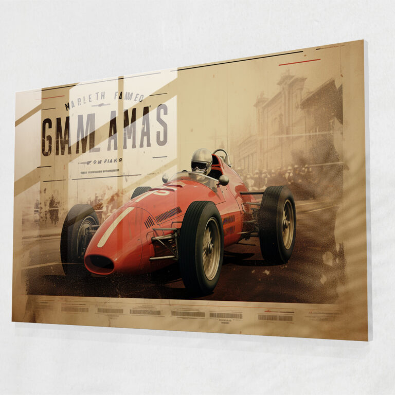 Formula 1 Vintage Cam Tablo - Nostalji ve Klasik Arabaların Buluştuğu Bir Eser