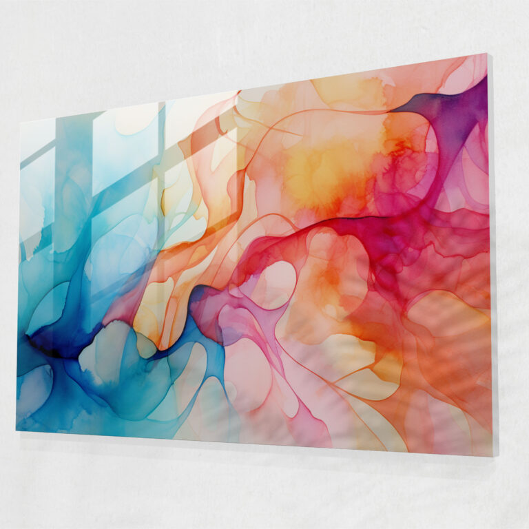 Gamble Cam Tablo - Risk Tahmin Edilemezlik Canlı Renkler Duvar Dekorasyonu