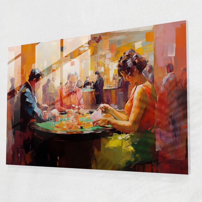 Gamble İzlenimci Cam Tablo - Duvar Dekorasyonu