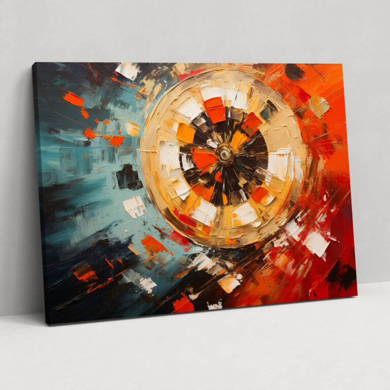 Gamble Dokulu Tuval Tablo - Kalın Fırça Darbeleri Geleneksel Teknikler