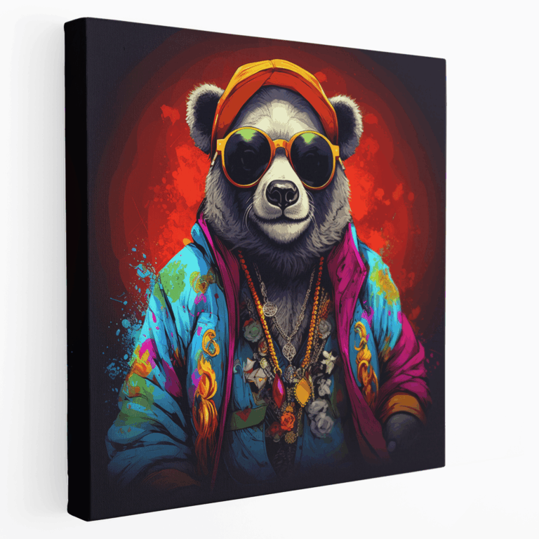 Panda Thug Life Kanvas Tablo