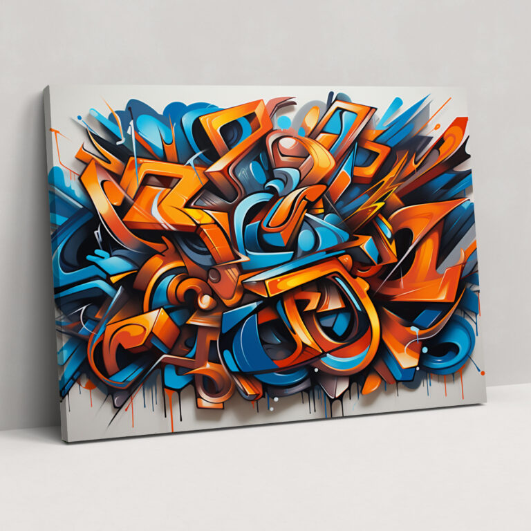 Grafiti Tipografisi Kanvas Tablo - Grafiti Kanvas Tablo Duvar Sanatı