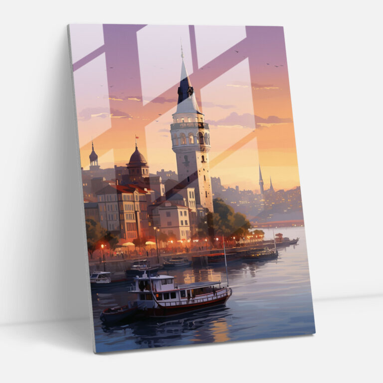 Galata Kulesi Modern Sanat - Cam Tablo Huzurlu Atmosfer