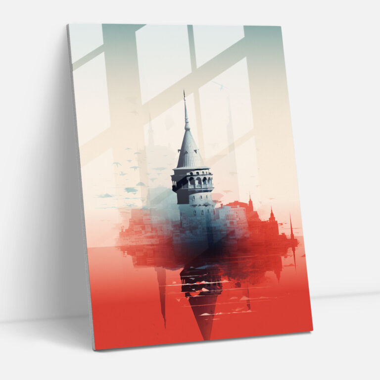 Galata Kulesi Cam Sanatı - Modern Sanat Ev Dekorasyonu Cam Sanatı