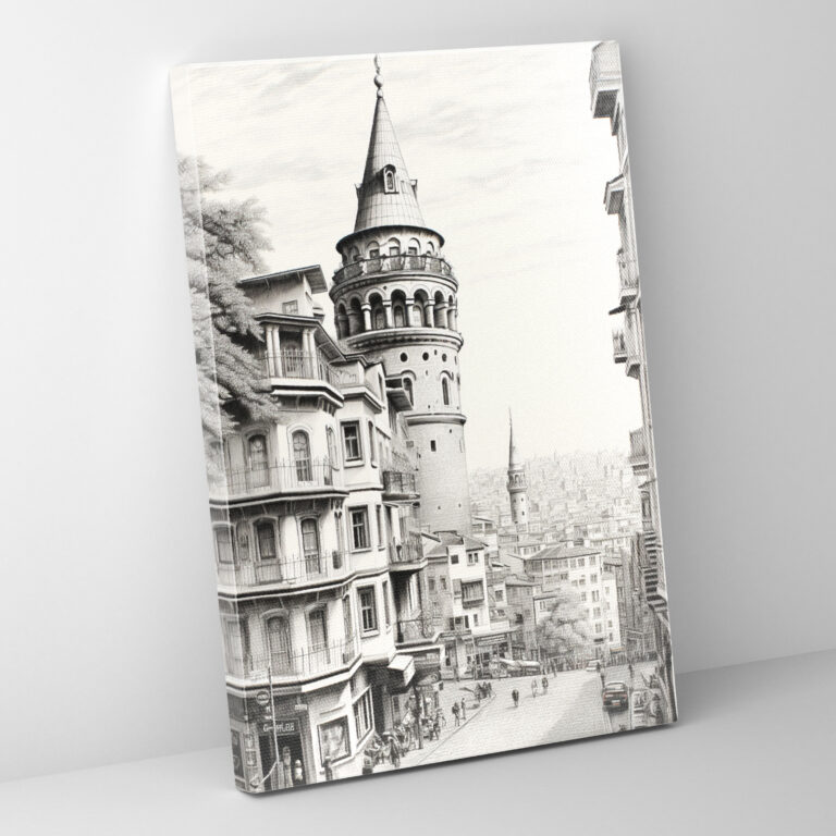 Galata Kulesi Duvar Sanatı - Duvar Dekorasyonu Kanvas Tablo Ev Dekorasyonu