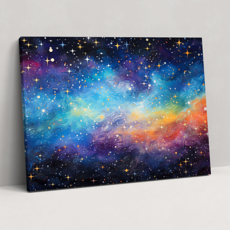 Burçlar Astral Galaksi Kanvas Tablo - Burçlar Ev Dekorasyonu Kanvas Duvar Sanatı Astral Galaksi