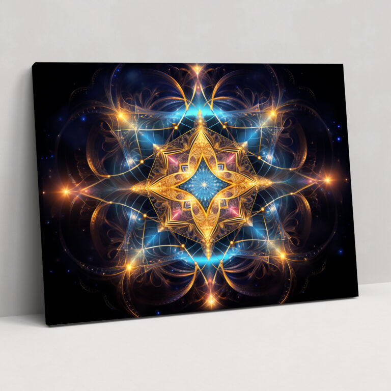 Burçlar Astroloji Mandala Kanvas Tablo - Burçlar Duvar Sanatı Kanvas Tablo
