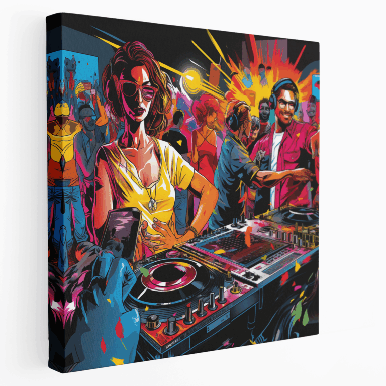 Komik DJ Parti Kanvas Tablo Baskı