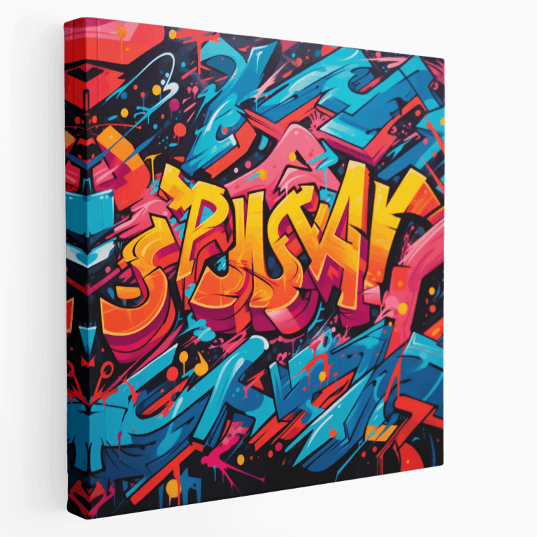 Hip Hop Söz Grafiti Kanvas Tablo Baskısı