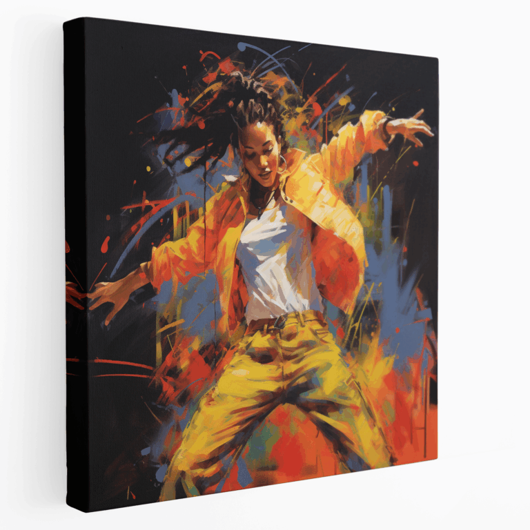 İfadeci Hip-Hop Dansçı Kanvas Tablo Baskı