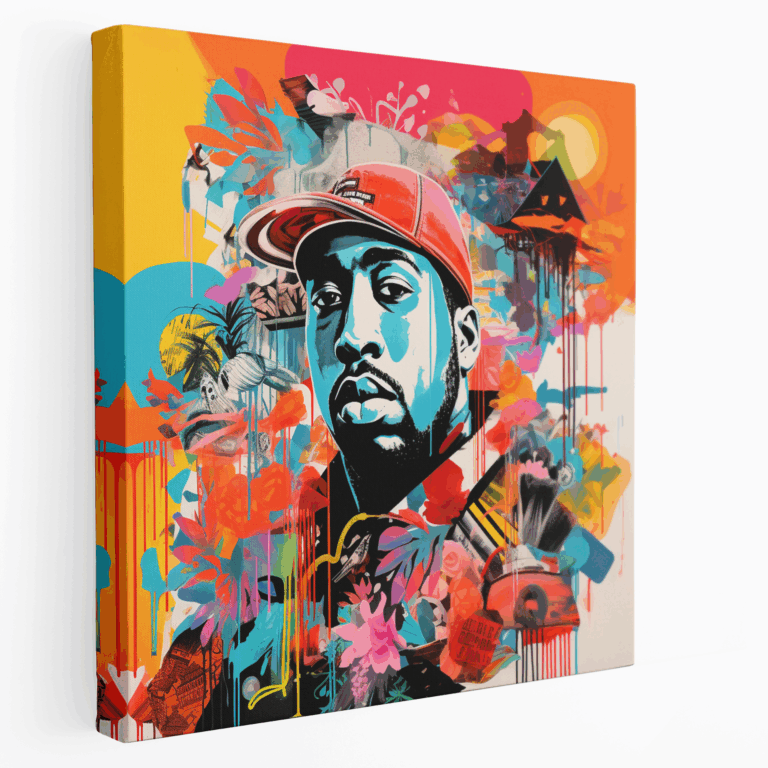 Hip-Hop Albüm Kapakları Koleksiyonu Kanvas Tablo Baskı