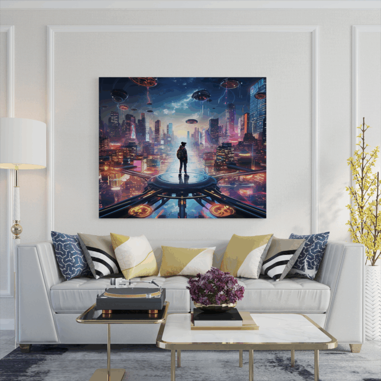Neon Metropolis Kanvas Tablo Baskısı