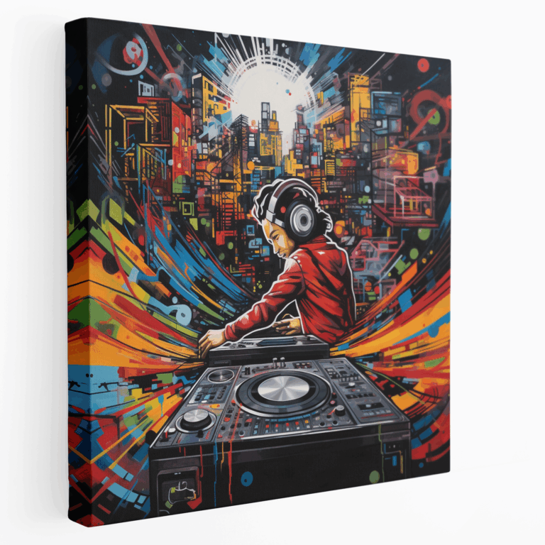 Graffiti DJ Kentsel Kanvas Tablo