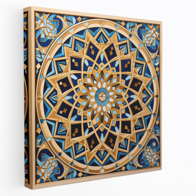 Kutsal Kur'an Duvar Dekorasyonu - İslami Geometrik Desenler - Kutsal Kur'an Kanvas Tablo İslami Geometrik Desenler Duvar Sanatı
