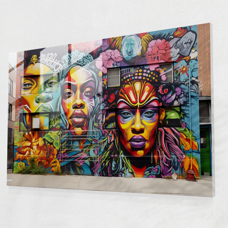 Harlem Graffiti Cam Tablosu - Harlem Cam Sanatı Modern Sanat