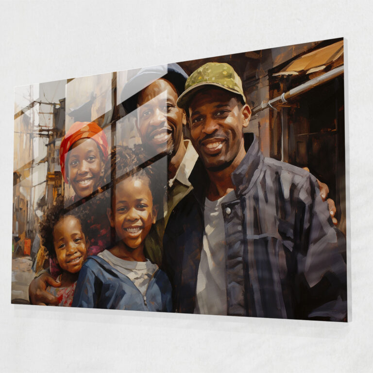 Harlem Cam Tablo - İfade Dolu Yüzler Gerçekçi Portre Resim Modern Sanat
