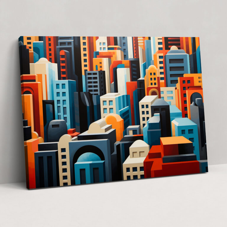 Harlem Geometrik Kanvas Tablo - Şık Ev Dekorasyonu için