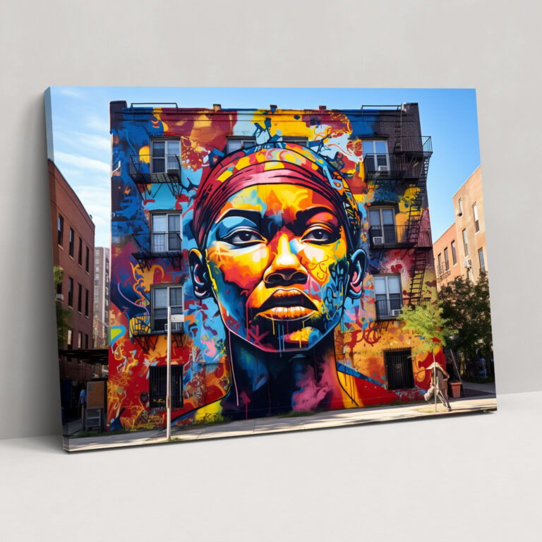 Harlem Graffiti Kanvas Tablo - Harlem Duvar Sanatı