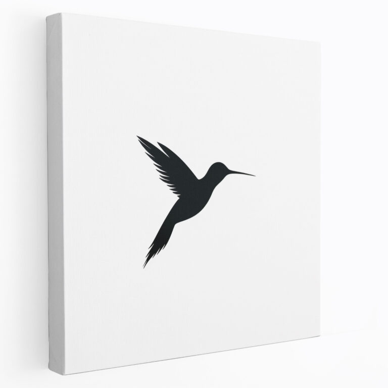 Minimalist Kuşkanadı Duvar Dekorasyonu - Kuşkanadı Minimalist İllüstrasyon Kanvas Tablo Duvar Sanatı