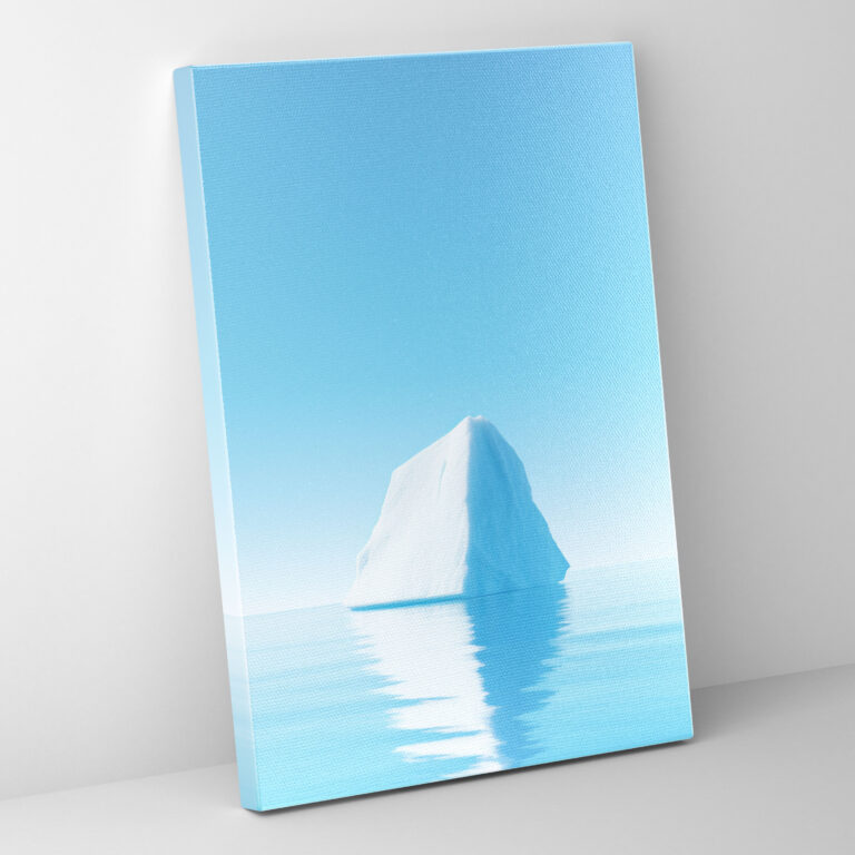 Tek Başına Buzdağı Kanvas Tablo - Buzdağı Minimalist Fotoğrafçılık