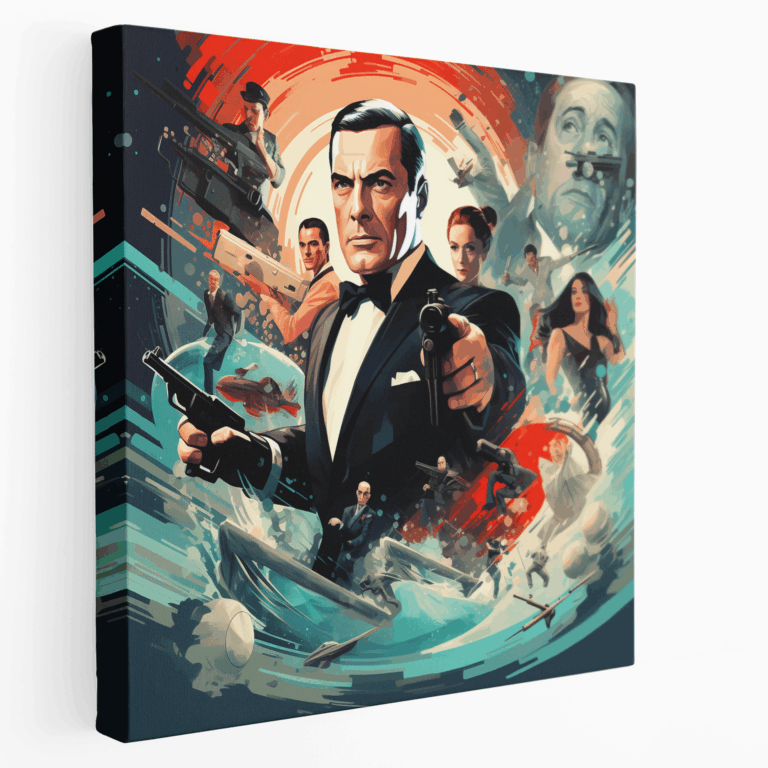 James Bond Temalı Kanvas Tablo